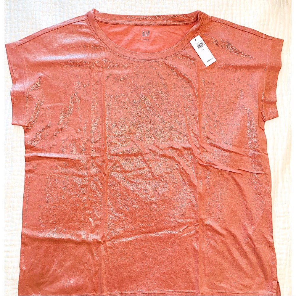 GAP metallic crewneck t-shirt (NEW)